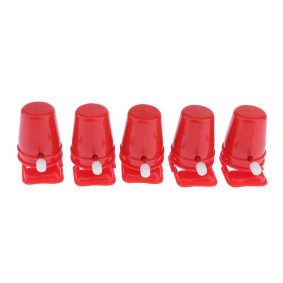Esquirla 5 Pieces Clockwise Movement Clockwork Legged Robot DIY Crafts Walking Toy Mechanism Replaceable Part Windup Movement Suitable for Arts And Crafts Educ red