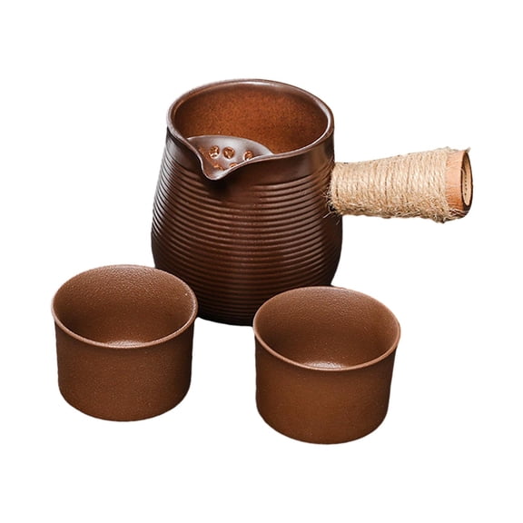 Esquirla 500ml Ceramic Teapot with Side Handle Blooming and Loose Tea Leaf Kettle Durable with Tea Strainer Tea Infuser for Restaurant with 2 cup