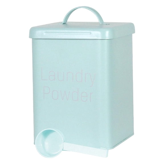 Esquirla 5L Storage Tin Lid Household with Scoop Multipurpose for Laundry Cereal Rice Flour Cat Food Dog Food Holder - Green