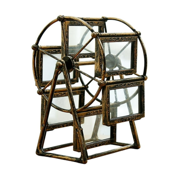 Esquirla 6 Picture Frame Rotating 6 Photo Frame Stand Memorial Frame Desktop Photo Rack Farmhouse Dorm Display Wedding Ornament Decors B