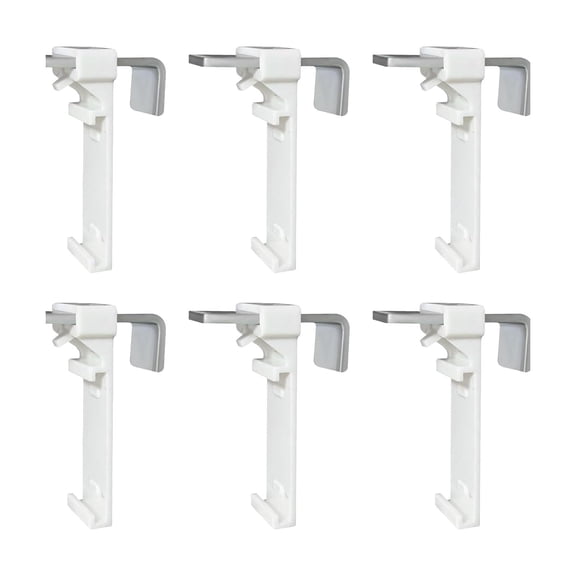Esquirla 6 Sets Roller Shutter Support Clamp Holders Brackets Mounts Holders No Drill Installation for Fixed PVC Window With PP And Iron Construction suitable