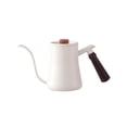 thumbnail image 1 of Esquirla 600ml Pour Over Watering Can Comfortable Handle Spout with Wooden Handle Coffee Pot Teapot for Outdoor Indoor Picnic Bar White, 1 of 8