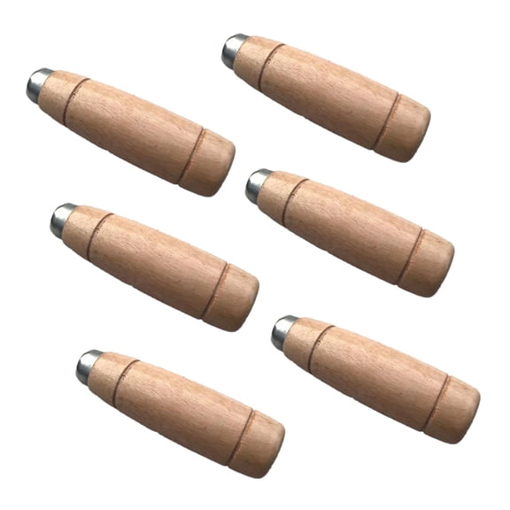 Esquirla 6pcs Kitchen Knife Replacement Handles, Wooden Knife Handles, Comfortable Grip, DIY Knife Making Accessories, Kitchen Cutter Handles Brown