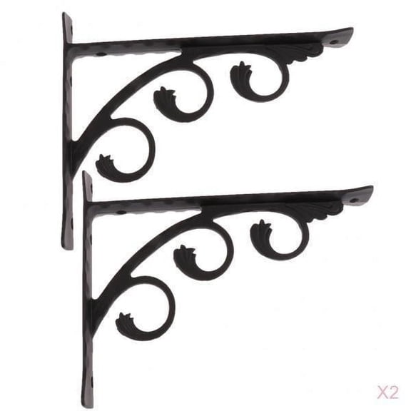 Esquirla 8x European L Shaped Wall Mounted Shelf Bracket Metal Hanging Holder 15x12cm , 4pcs
