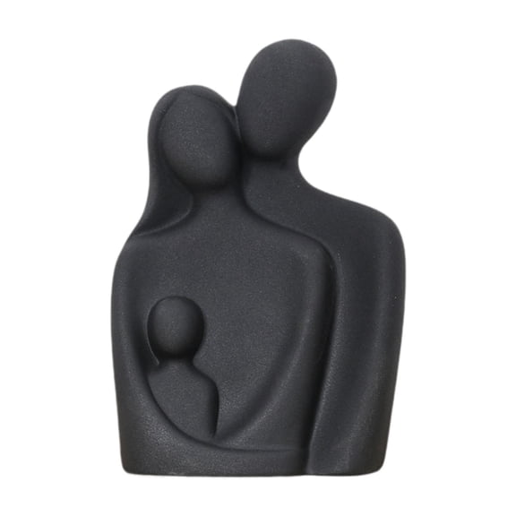 Esquirla Abstract Couple Sculpture Art Lovers Ornament for Valentine's Day Decoration Black