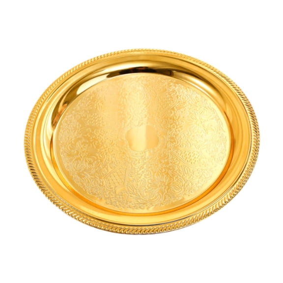 Esquirla Aluminum Alloy Plate Dish Serving Platter for Kitchen Home Gold