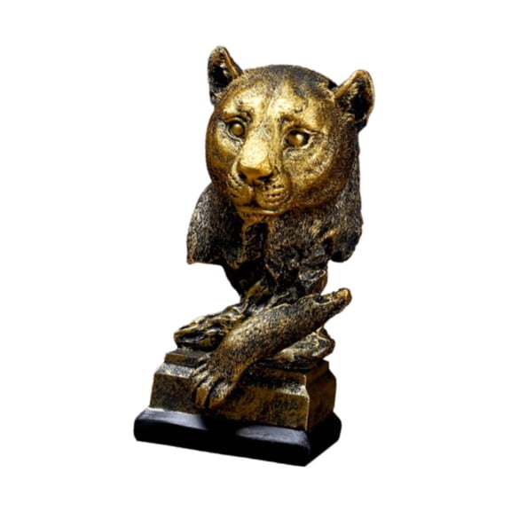 Esquirla Animal Sculpture Birthday Gift Resin Figurine for Home Bookshelf Living Room Leopard