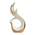 thumbnail image 1 of Esquirla Art Ceramic Statue Sculpture Unique Figurine Home Table Decoration Home Decor for Dining Room Office Porch Party Shelf White gold, 1 of 8