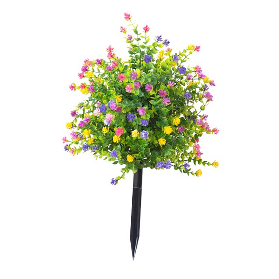 Esquirla Artificial Flowers Bundle Faux Greenery Shrubs Plant Stake Featuring Bright Blooms And Reusable PP Material Suitable for Garden Pathway Party Backyard Camellia Colorful