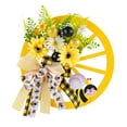 thumbnail image 1 of Esquirla Artificial Flowers Sign Bee Bowknot Garden Party Wreath Front Door, 1 of 8