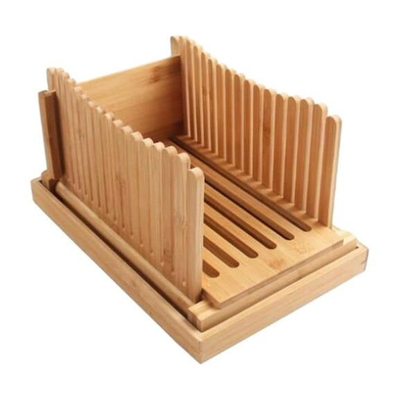 Esquirla Bamboo Bread s Toast s Compact Cutting Guide with Crumb Tray Toast Cutter Bread s for Homemade Bread for Bread A