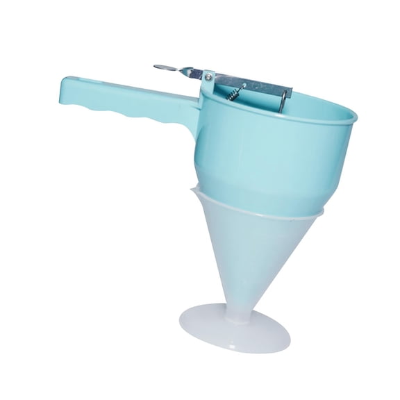 Esquirla Batter Dispenser with Stand Maker Cooking Tools Funnel Dispenser Octopus Balls Tools for Baking Dessert Takoyaki Waffle Batter Kitchen Tool Blue