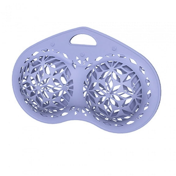 Esquirla Bra Washing Pouch Silicone Laundry Bag Flexible Hollow Grid Design Reusable Underwear Dryer Protector Suitable for Home Travel Purple