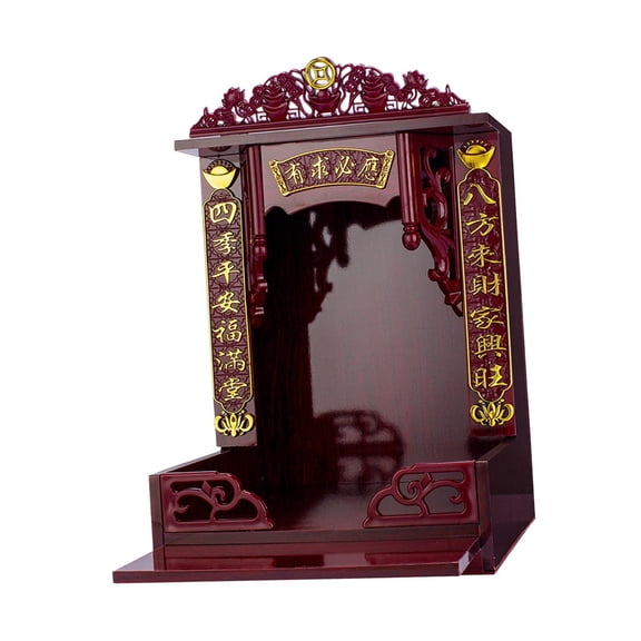 Esquirla Buddha Altar Home Decor Traditional New Year Office Home Wall Mounted Shrine 10inch with plaque