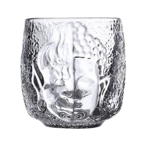 Esquirla Buddha and Devil Pattern Coffee Mug Wine Glasses Cup for Juice Cappuccino Latte , Transparent