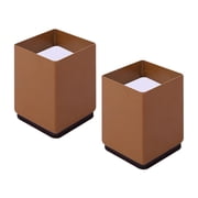 Esquirla Carbo Steel Bed Table Riser Elevator Sofa Furniture Elevator Elevators for Beds, Tables - Square 6x10cm Brown