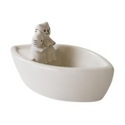 Esquirla Cats Candle Holder Bedside Table Candle Holder Ship Shape Cute Candelabra Cat Tealight Holder for Wedding Holiday Dining Room