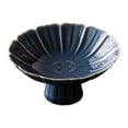 thumbnail image 1 of Esquirla Ceramic Footed Fruit Bowl Holder Decorative Bowl Table Decor Dessert Cake Serving Bowl Pedestal Bowl for Kitchen Dining Table Blue, 1 of 8