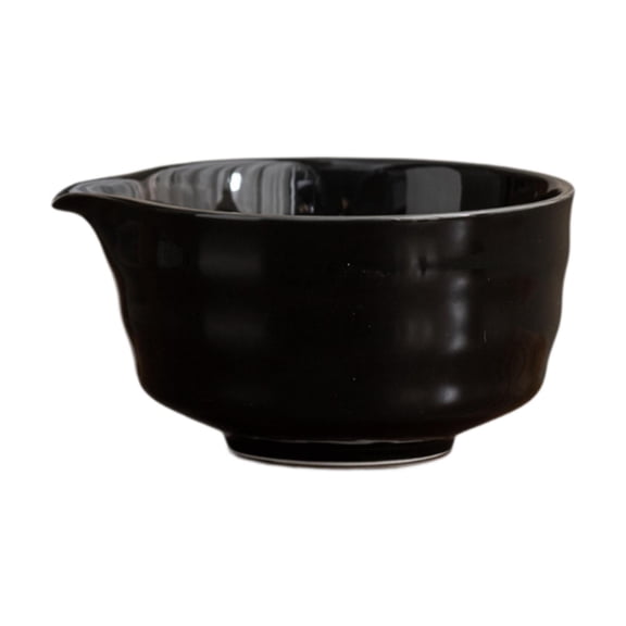 Esquirla Ceramic Matcha Bowl Japanese Green Tea Cup Chawan Handcrafted Traditional Porcelain Tea Bowl for Japanese Matcha Preparation Black