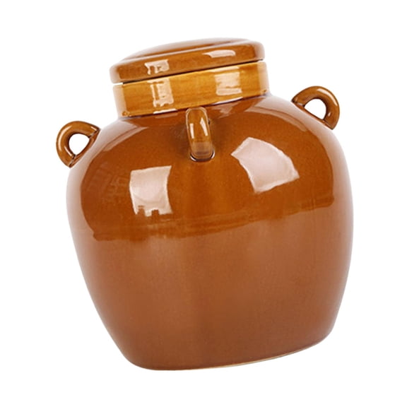 Esquirla Ceramic Storage Pot with Lid Traditional Ornament Fittings with Handles Containers Set Gift Sealed for Pickels Kitchen Household Bean Dining , A A