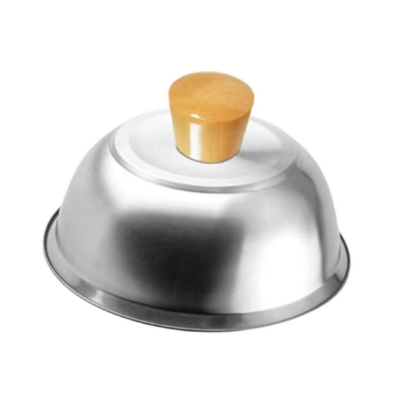 Esquirla Cheese Melting Dome Heat Resistant Handle Basting Cover Stainless Steel 6.3 inch Burger Cover Grilling Dome Cover for Cooking