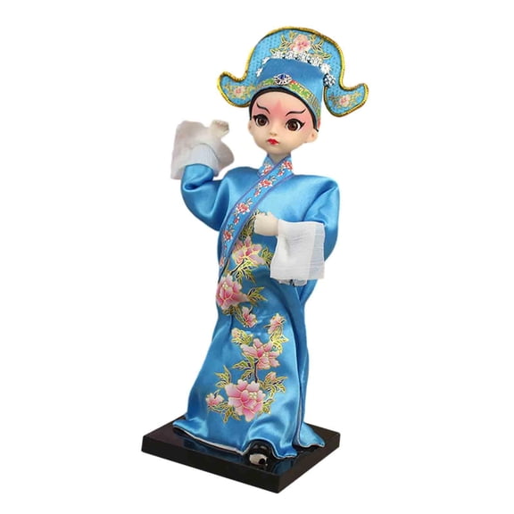 Esquirla Chinese Doll Statue Handmade Opera Doll Sculpture Figurine Collectible Ornament Realistic Cabinet Office Living Room Bedroom Suitable for Gift Giving Zhang Sheng