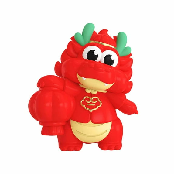 Esquirla Chinese New Year Dragon Figurine Statue 4inch Tall Lifelike Handmade Fengshui Sculpture for Living Room Lightweight A