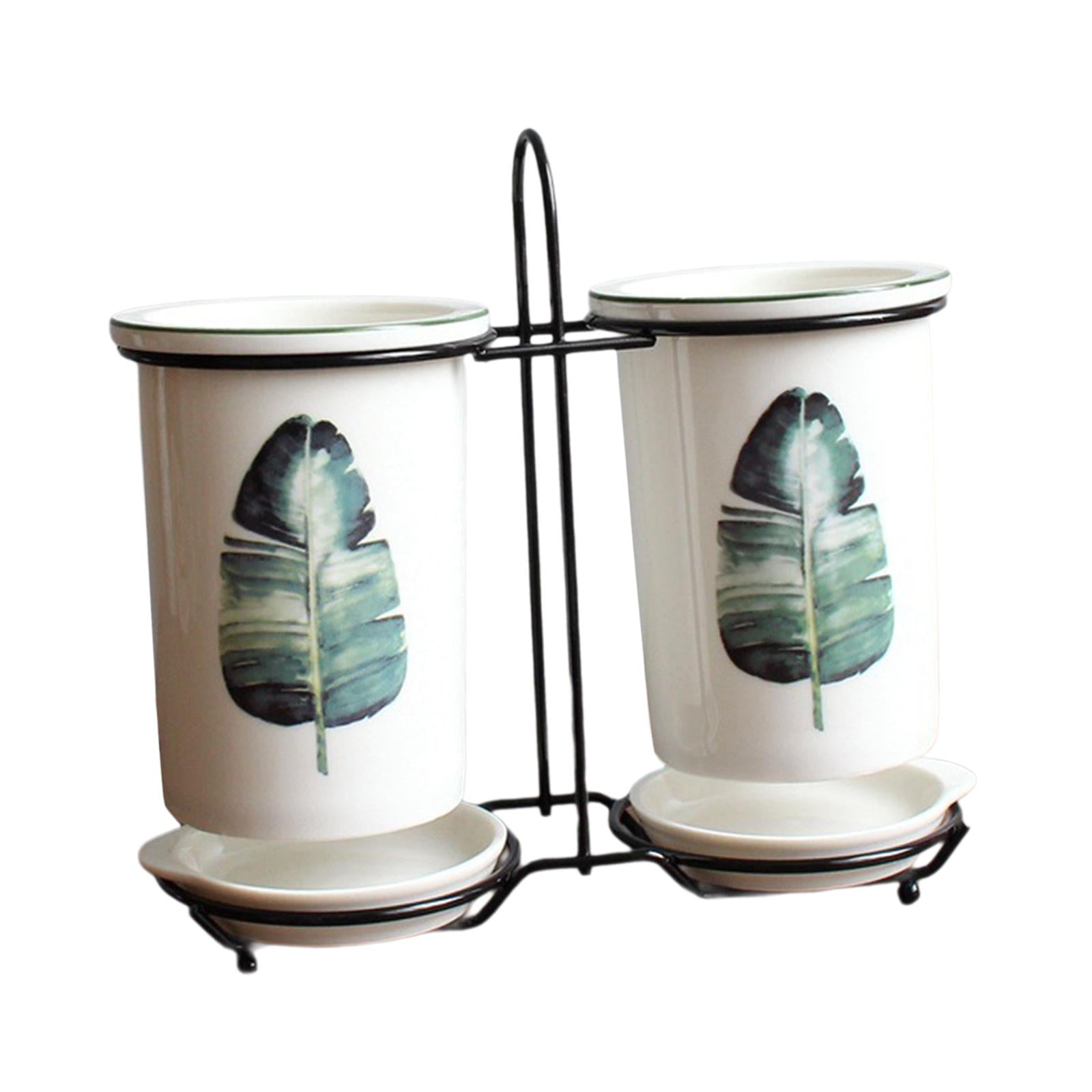 Flarware Rack Esquirla Chopsticks Cage Flatware Drying Rack Porcelain with Drain Tray ...