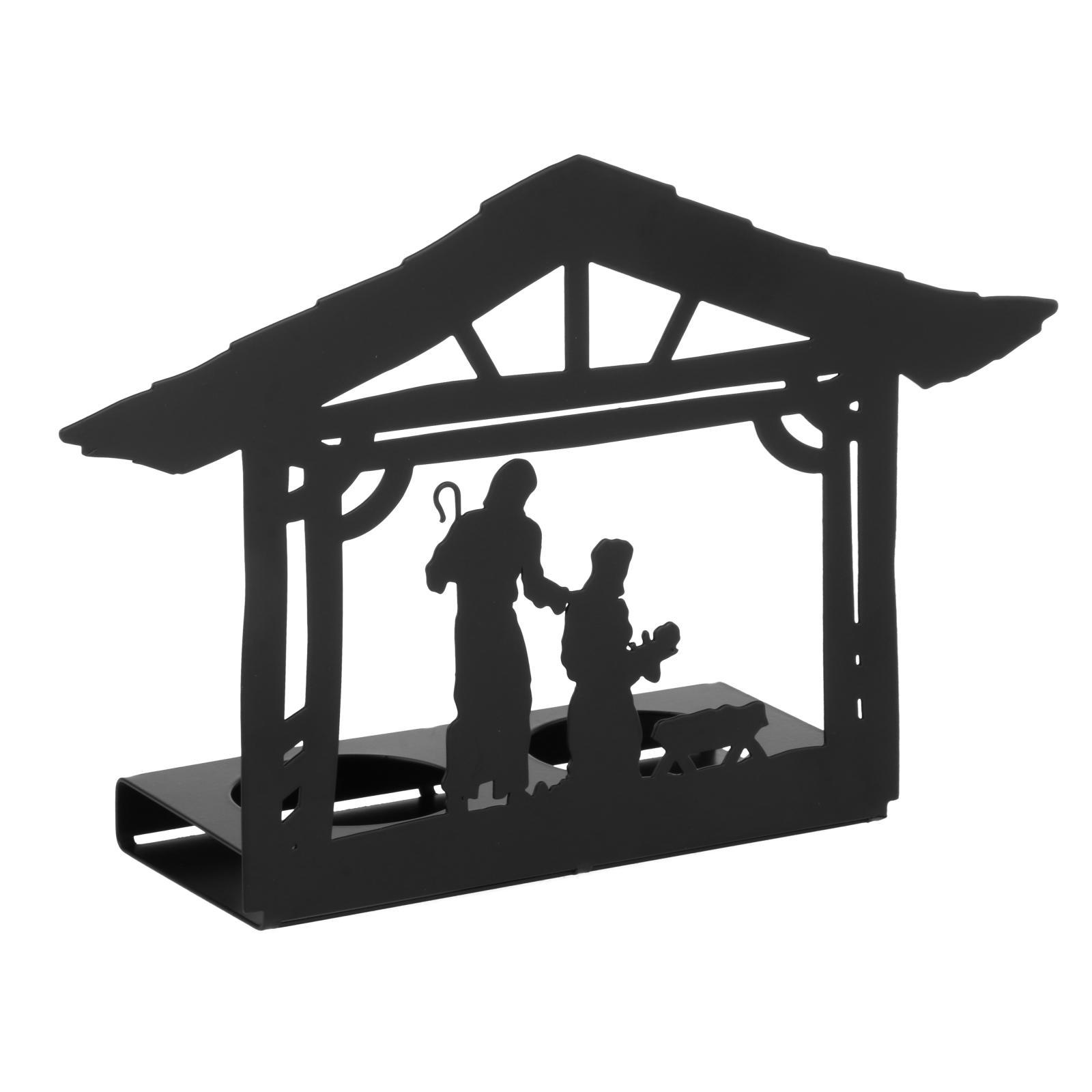 Esquirla Christmas Nativity Advent Candle Holder, Christmas Nativity Scene Candlestick