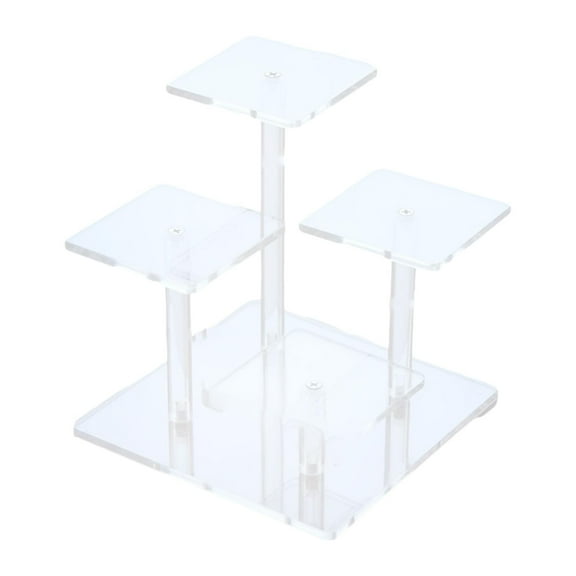 Esquirla Clear Perfume Stand with 4 Tiers for Decoration Sturdy Figures Display Riser