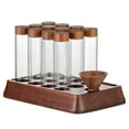 thumbnail image 1 of Esquirla Coffee Containers with Shelf, Coffee Glass Tubes with Wooden Stand, Coffee Bean Storage Tubes for Retail, Kitchen Countertop 12 Hole, 1 of 8