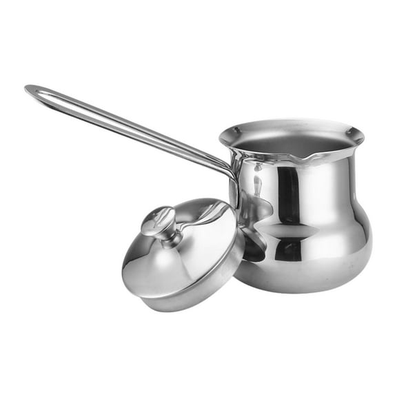 Esquirla Coffee Pot Arabic Coffee Pot Long Handle Warming Sauce Chocolate Butter Coffee Maker Butter Warmer for Kitchen Cafe Household 540ML