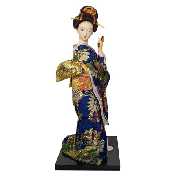 Esquirla Collectible Figurine Asian Statue Ethnic Japanese Geisha Doll Kimono Dolls Kabuki Doll for Farmhouse Table Store Holiday Gift A