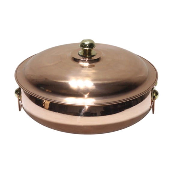 Esquirla Copper Pot Chinese Hot Pot Copper Cookware Kitchen Supply Handmade Kitchen Cooking Pot Stew Pot for Gas Induction Cooker Home 34cm