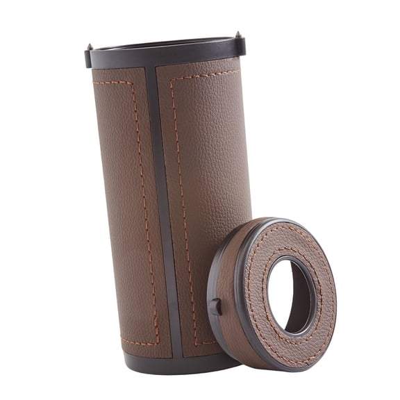 Esquirla Cylinder Tissue Box, Travel Facial Tissues Box with Broken Window Function , Brown