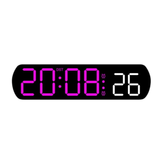 Esquirla Desk Digital Clock Modern Electronic Timer Multifunction Alarm Date Temperature Display Practical Pp Material Suitable for Bedroom Office Classroom Wa Rose Red