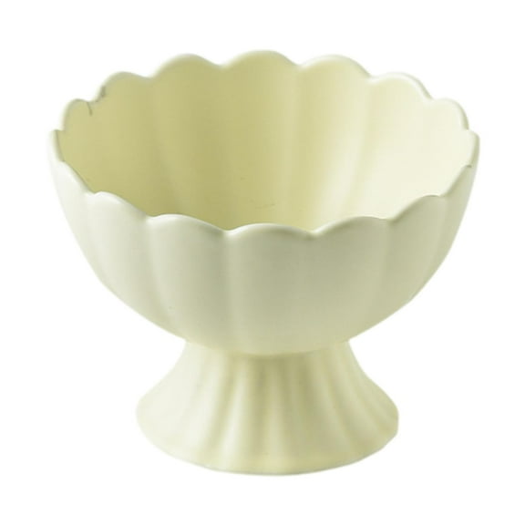 Esquirla Dessert Bowl Goblet Container Lightweight Ornament Home Ceramic Cup Ice Cream Bowl for Iced Beverage Cake Juice Fruit Pudding beige