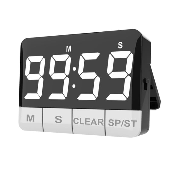 Esquirla Digital Timer LED Display Kitchen Timer Count Up Countdown Loud Alarm Adjustable Volume With Foldable Stand Suitable for Exercise Study Teaching Oven