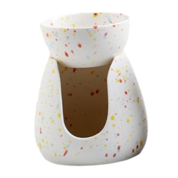 Esquirla Essential Oil Burner Candle Melt Burner Ceramic Oil Tealight Candle Holder for Wedding Gift Living Room Porch Office Colorful Dots