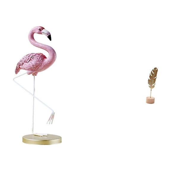 Esquirla Flamingo Resin Statue Sculpture Bird Figurine Leaf Sculpture Decorative Home Garden Art Suitable for gift giving home decoration office decoration wedding anniversary holiday garden yard