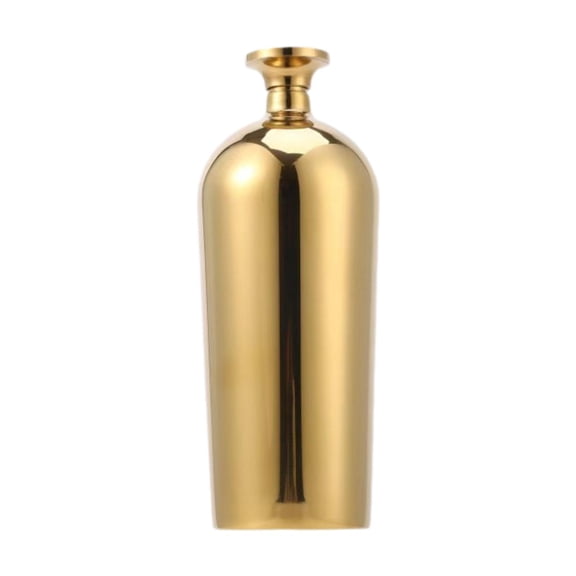 Esquirla Flask Hip Flask Portable Drinking Container Leakproof Stainless Steel Pocket Flask Funnel Outdoor Wine Bottle Unique Style Suitable for gift giving Gold