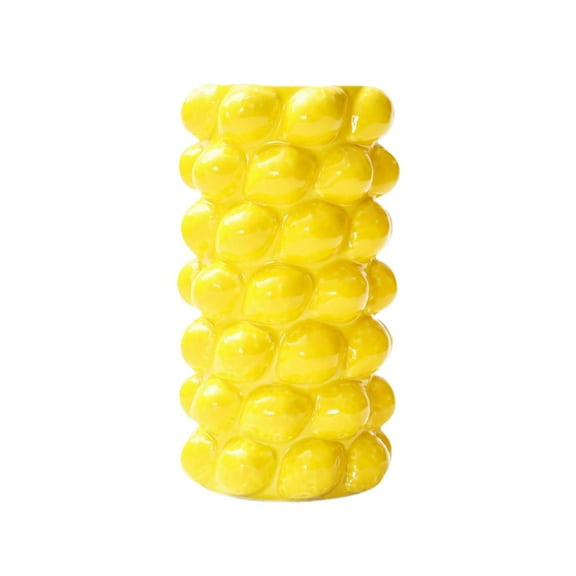 Esquirla Flower Arrangement Fruit Vase Desk Ornament for Dry Fresh Flower Porcelain Flower Vase Table Vase for Bookshelf Party Bedroom lemon yellow