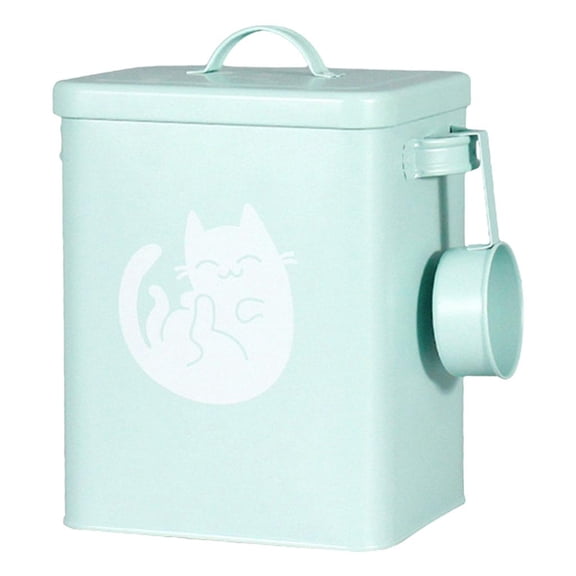 Esquirla Food Storage Container with Lid Galvanized Iron Multifunctional Food Storage Tin for Washing Food - Green