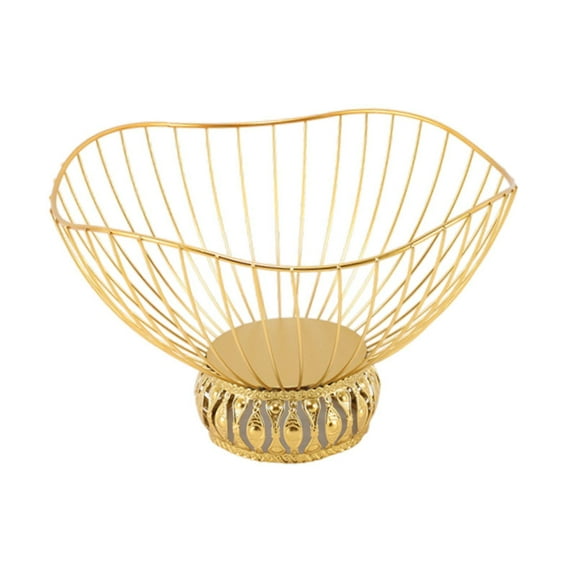 Esquirla Fruit Basket Fruit Bowl Metal Wire Iron Arts Creative Storagre Basket Organizer for Table Centerpiece Living Room Countertop B