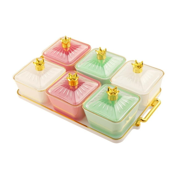 Esquirla Fruit Plate Decorative Snacks Tray Fruit Platter for Candy Dessert Chips and B