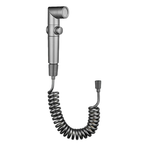Esquirla Handheld Bidet Sprayer, Bathroom Diaper Sprayer, Portable Multiple Uses Bidet Attachment for Dorm Toilet Cleaning Baby Diaper Gray Springs Tube