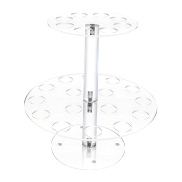Acrylic Ice Cream Cone Holder Stand – Black Display Rack For Sushi, Cones & Desserts