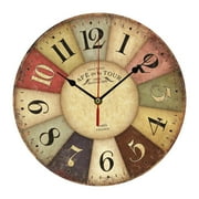 Esquirla Imported Vintage Wall Clock Rustic Home Kitchen Wooden 30cm Decor London Old Town