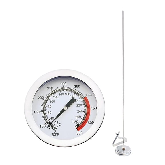 Esquirla Instant Read Fry Temperature Measurement, Cooking Probe Temperature Measurement with Pot Clip Oven Thermometers Dial Temperature Measurement Candy Temperature Measurement, for Turkey