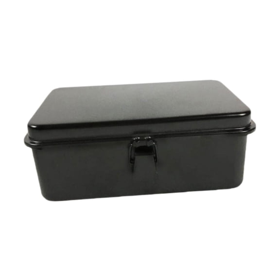 Esquirla Iron Storage Box Seals and Notes Organizer Vintage Style Portable Desktop Container Metal Case for Crafts Storage Stationery , Black